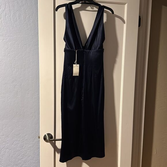 Maria Bianca Nero Navy Dress Size Medium - Picture 4 of 8
